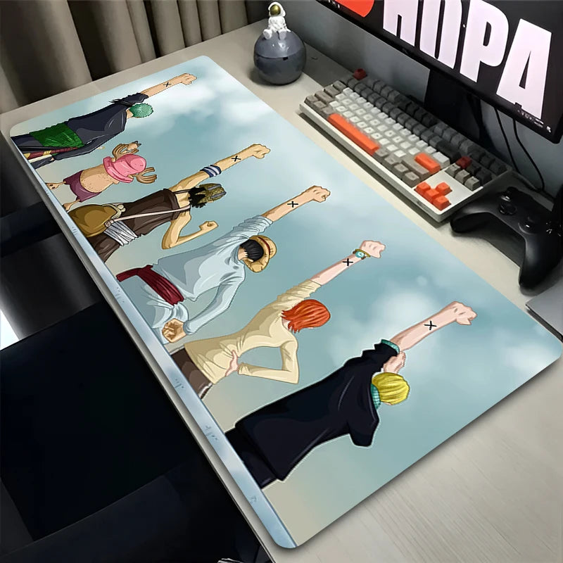 Anime Mouse Pad Gamer Computer Accessories Desk Mat 900x400 Playmat Gaming Office Deskmat Mousepad O-one P-piece Large Pc Carpet