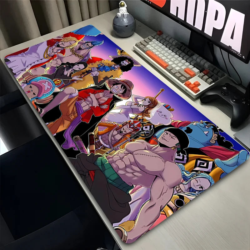 Anime Mouse Pad Gamer Computer Accessories Desk Mat 900x400 Playmat Gaming Office Deskmat Mousepad O-one P-piece Large Pc Carpet