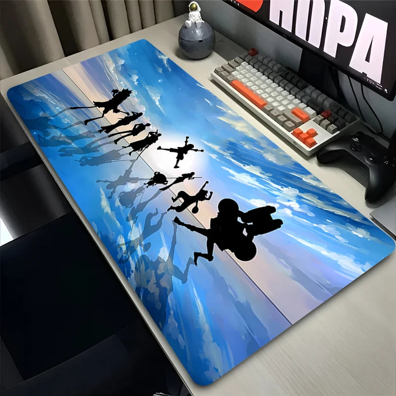 Anime Mouse Pad Gamer Computer Accessories Desk Mat 900x400 Playmat Gaming Office Deskmat Mousepad O-one P-piece Large Pc Carpet